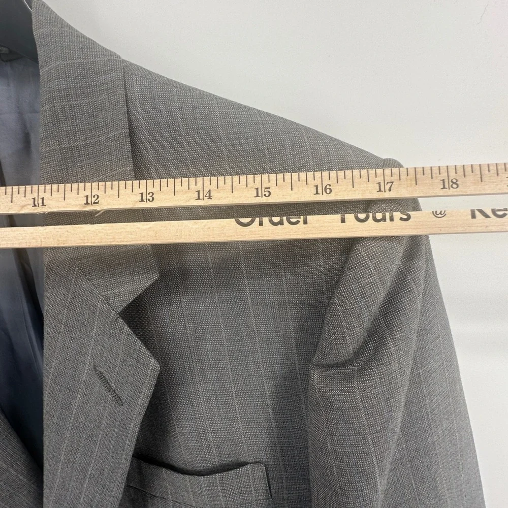 Christian Dior Monsieur Blazer‎ Mens 44 Gray Pinstripe Regular Fit Vintage 90s